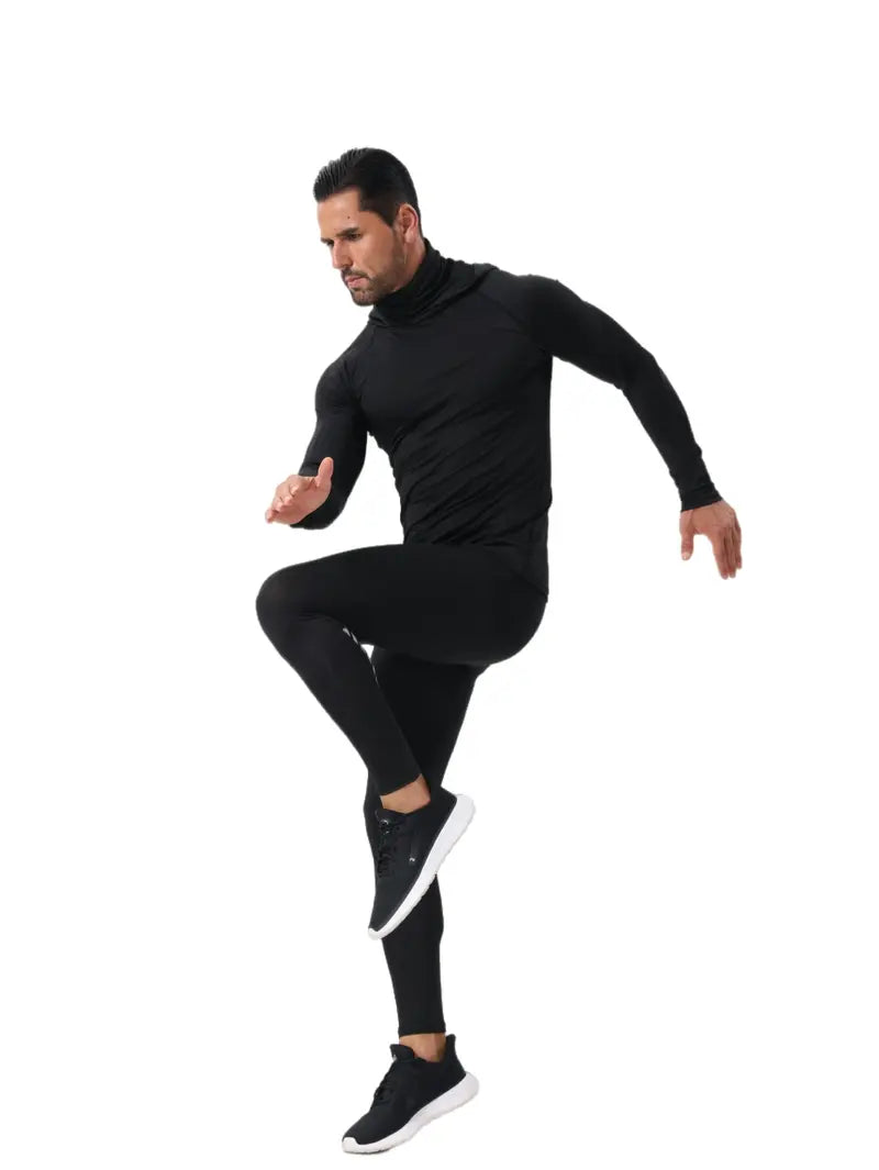 【WS】 3 Men's Quick Drying Breathable Hoodies With Masks Long Sleeved T-shirt