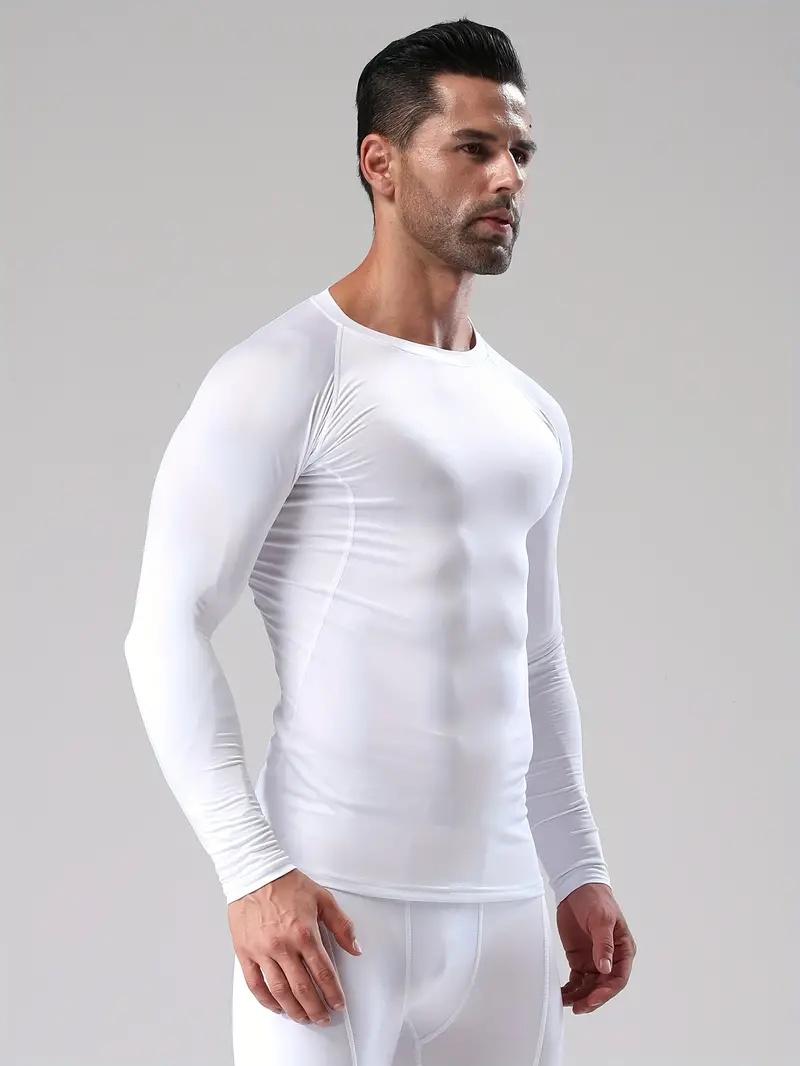 3 Pack Men's Slim Shape Top Sports Fitness Long Sleeve