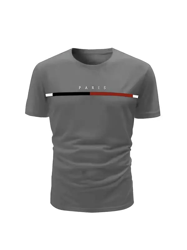 WS 5 pieces of men's fashion letter pattern T-shirts