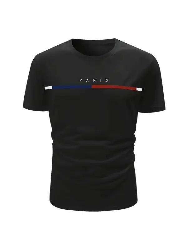 WS 5 pieces of men's fashion letter pattern T-shirts