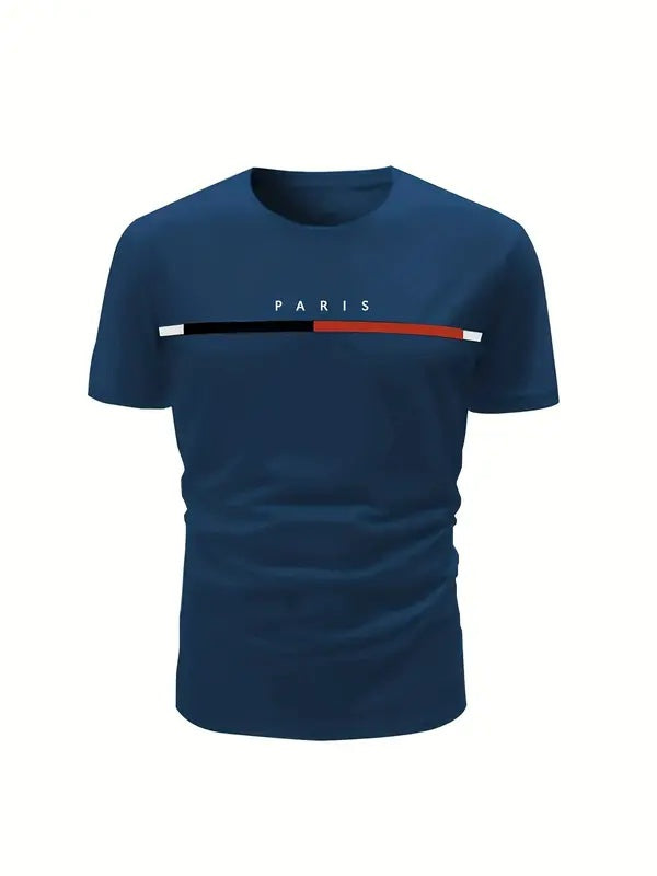 WS 5 pieces of men's fashion letter pattern T-shirts