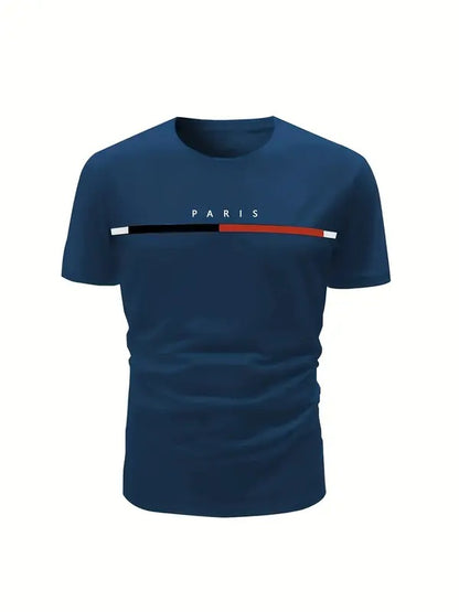 WS 5 pieces of men's fashion letter pattern T-shirts